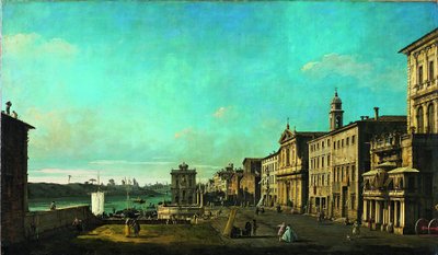 View of Via di Ripetta in Rome by Bernardo Bellotto